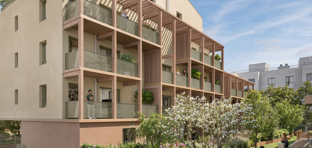 Programme immobilier neuf Néa - Villeurbanne aux portes de Lyon métro A Cusset à pied (69100) - Référence : 16057