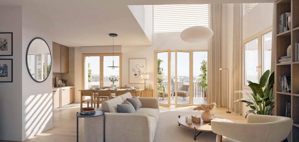 Programme immobilier neuf Vues Ciel - Villeurbanne : logements neufs écologiques et lumineux proche des transports (69100) - Référence : 15374