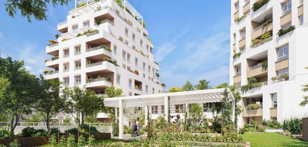 Programme immobilier neuf Vues Ciel - Villeurbanne : logements neufs écologiques et lumineux proche des transports (69100) - Référence : 15374