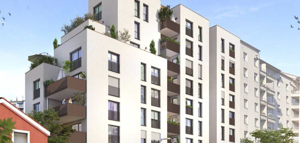Programme immobilier neuf IRIS - Villeurbanne : logements neufs sécurisés et verdoyants proche des transports (69100) - Référence : 8421
