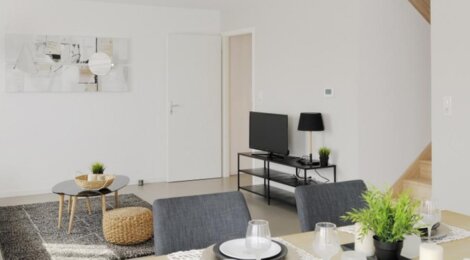 Programme immobilier neuf LES CARRÉS DU CÈDRE - Nuelles : Appartement T4 duplex avec cuisine américaine et jardin arboré proche des établissements scolaires (69210) - Référence : 568