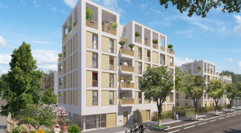 Programme immobilier neuf Patio Pressensé - Vénissieux : Résidence studio–T4 avec cadre résidentiel et confort optimisé proche des transports (69200) - Référence : 7039
