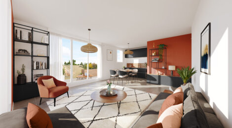 Programme immobilier neuf Patio Pressensé - Vénissieux : Résidence studio–T4 avec cadre résidentiel et confort optimisé proche des transports (69200) - Référence : 7039