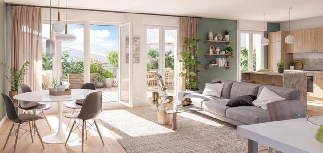 Programme immobilier neuf JARDINS DU LARGE - Décines-Charpieu  proche des tramways T3 et T7 (69150) - Référence : 16080