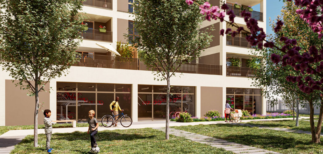Programme immobilier neuf AUGUSTE - Lyon 7 quartier Girondins appartements neufs proches métro et Rhône (69007) - Référence : 17210