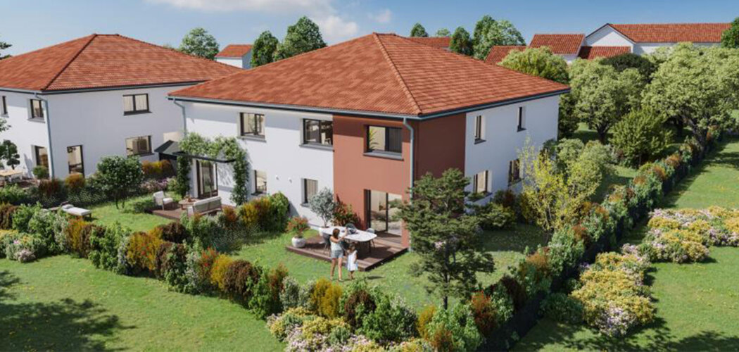 Programme immobilier neuf LES CARRES D'A COTE - Mions, maison avec jardin au cœur de l’Est Lyonnais (69780) - Référence : 17358
