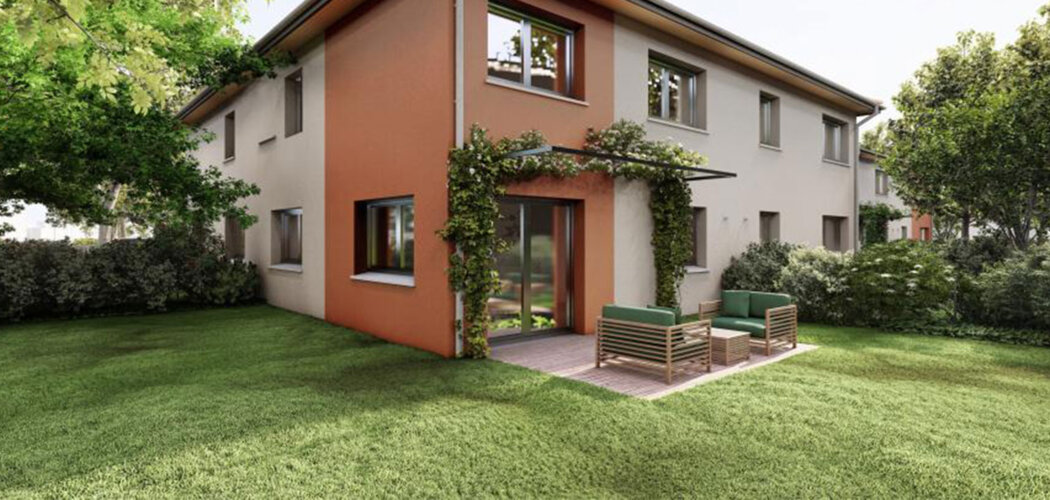 Programme immobilier neuf LES CARRES D'A COTE - Mions, maison avec jardin au cœur de l’Est Lyonnais (69780) - Référence : 17358