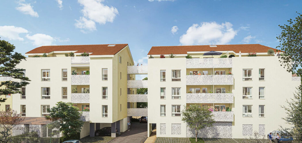 Programme immobilier neuf PATIO VILLAGE - TVA 5,5% - Vaulx-en-Velin Village près transports et commodités (69120) - Référence : 16033